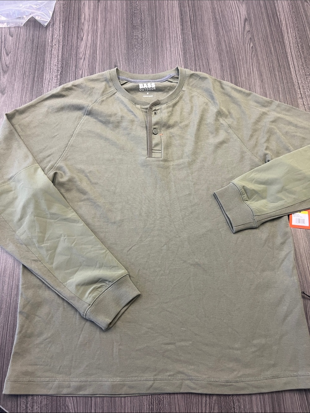Men’s Long-Sleeve Henley Shirt - Olive Green